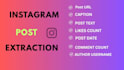 extract instagram post and reels