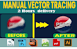 do manually vector tracing , redraw logo in high quality