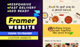 develop framer website, design framer landing page, figma to framer