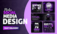 create modern and engaging social media post designs
