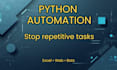 automate excel tasks, data processing and python scripts