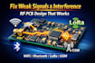 design rf pcb design with controlled impedance for wireless and antenna circuits