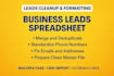 merge, clean, and format your leads spreadsheets