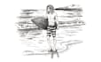 draw black and white sketch