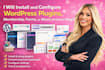 install, configure wordpress plugins, membership, forms, woocommerce plugin