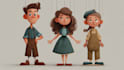 design vector cartoon characters puppet ready for 2d animation