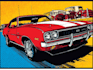 create a classic car pop art roy lichtenstein style