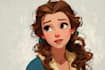 create disney style wedding portrait illustration