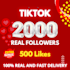 do real permanent 2k tiktok video page followers