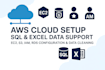 setup and troubleshoot AWS ec2, s3, iam, and rds databases