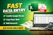 do fast and accurate data entry, copy paste, re typing