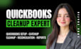 do quickbooks online bookkeeping, setup, cleanup, catch up