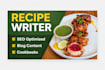 write SEO optimized food recipes for blog or website