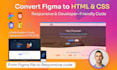 convert figma design to responsive HTML CSS