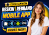 reskin, rebrand and redesign your codecanyon mobile app