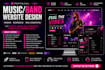create music wix website for artist, label, producer, band, studio