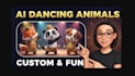 custom ai character animation and dancing animals for you
