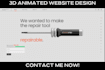 interactive 3d wix studio website development animated wix studio website design
