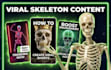 create ai skeleton shorts for tiktok, youtube like dr data