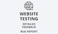 test your website and give detailed feedback