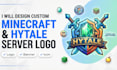 design custom minecraft hytale server logo banner icon