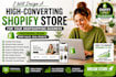 design shopify website build shopify website based on request