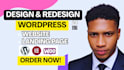 design or redesign wordpress website landing page with elementor
