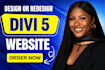 design a fast, modern divi 5 wordpress website or landing page