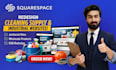 design cleaning supply website janitorial material industrial squarespace site