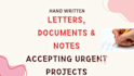 craft hand written notes letters and documents