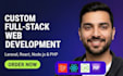 build a full stack laravel and react web application