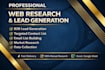 do targeted b2b lead generation and web research