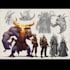create a fantasy dnd party and scifi monster design character