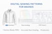create custom sewing pattern with grading, dxf and PDF printable