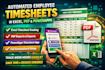 create automated employee timesheets in excel, PDF, and powerapps
