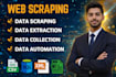 do web scraping and data scraping using python