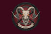 design amazing skull goat head logo with free source file