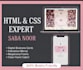 create professional HTML CSS landing pages and digital cards