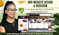 design wix website, wix website redesign, high converting wix ecommerce website