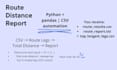 create a route distance report from your CSV using python