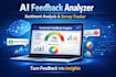 create ai customer feedback analyzer app, sentiment analysis, survey tracker app