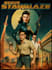 create a cinematic retro sci fi movie poster illustration