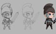 create 2d character animation, sprite sheet, and visual novel game character
