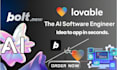 build ai saas lovable, bolt and supabase web app mvp