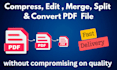 compress, merge, split, and convert your PDF file