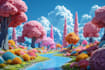 draw a natural landscape and background illustration