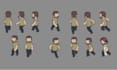 isometric pixel character 8 direction sprite sheet animation topdown character