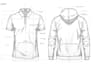 design polo shirt, hoodie technical sketch and techpack