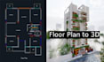create professional sketchup 3d model from floor plan or cad