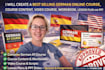 best selling german online course, course content, video course, workbook a1 PPT